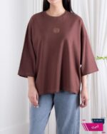 تیشرت دخترونه باکسی گلدوزی LOEWE - Image 2