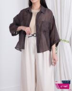 شومیز تک جیب شیشه ای DALBOR - Image 3