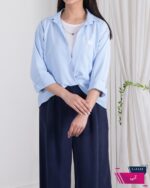 شومیز دو تیکه سیلک SADAF/MIU MIU - Image 2