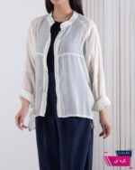شومیز شیشه ای پری ساتن ZARA - Image 6