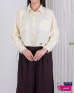شومیز لینن دو جیب پایین گت PAGON - Image 3