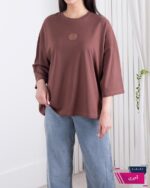 تیشرت دخترونه باکسی گلدوزی LOEWE - Image 3