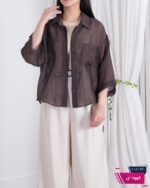 شومیز تک جیب شیشه ای DALBOR - Image 5