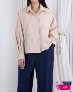 مانتو لینن باکسی تک جیب پایین کش MOD ARA - Image 8