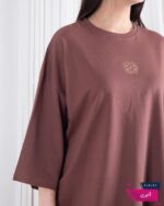 تیشرت دخترونه باکسی گلدوزی LOEWE - Image 4