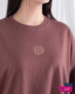تیشرت دخترونه باکسی گلدوزی LOEWE - Image 5