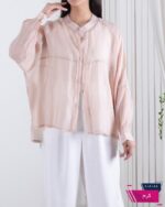 شومیز شیشه ای پری ساتن ZARA - Image 5