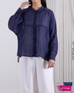 شومیز شیشه ای پری ساتن ZARA - Image 12