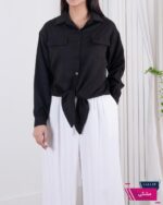 شومیز وارداتی گره ای جیب نما FASHION - Image 2