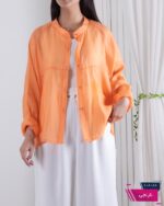 شومیز شیشه ای پری ساتن ZARA - Image 11