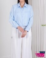 شومیز لینن دو جیب پایین گت PAGON - Image 4