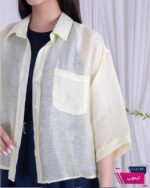 شومیز تک جیب شیشه ای DALBOR - Image 2