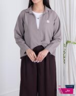 شومیز دو تیکه سیلک SADAF/MIU MIU - Image 3