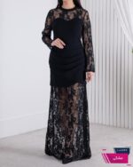 پیراهن مجلسی دالقیچ دامن دانتل TAFFETA