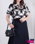 شومیز مجلسی یقه چین دار بندی MANA - Image 2