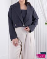 کت کراپ زنانه جلو دکمه قلبی BENITA - Image 2