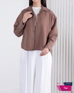 شومیز شیشه ای آستین دکمه ANTIQUE - Image 4