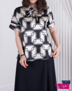شومیز مجلسی یقه چین دار بندی MANA - Image 4