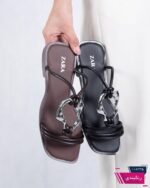 صندل زنونه گره ای سگک دفرمه ZARA - Image 5