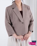 کت مجلسی زنونه یقه انگلیسی تک دکمه TAFFETA - Image 6