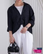 شومیز زنونه دو تیکه راه راه طرحدار SADAF - Image 5