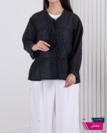 شومیز چین دار یقه گره نگینی ELEVEN - Image 9