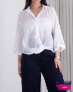 شومیز زنونه پری شیشه ای پایین گره CHOICE - Image 14