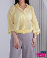 شومیز زنونه پری شیشه ای پایین گره CHOICE - Image 15