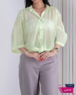 شومیز زنونه پری شیشه ای پایین گره CHOICE - Image 16