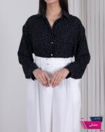 شومیز زنونه حریر خال دار ARAS - Image 3