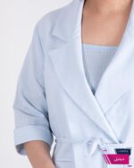 کت اسپرت زنونه لینن کمربندی جیب فیلتو ZARA - Image 5