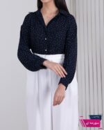 شومیز زنونه حریر خال دار ARAS - Image 6