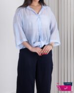 شومیز زنونه پری شیشه ای پایین گره CHOICE - Image 6