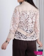 کت مجلسی زنونه خرجکار دانتل تک دکمه TAFFETA - Image 7