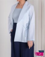 کت اسپرت زنونه لینن کمربندی جیب فیلتو ZARA - Image 2