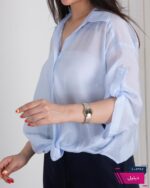 شومیز زنونه پری شیشه ای پایین گره CHOICE - Image 8