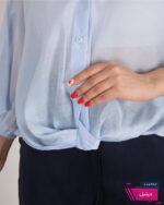 شومیز زنونه پری شیشه ای پایین گره CHOICE - Image 9