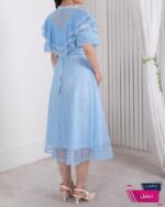 پیراهن زنونه مجلسی گیپور یقه والان ROSHA/260 - Image 5