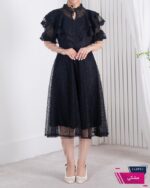 پیراهن زنونه مجلسی گیپور یقه والان ROSHA/260 - Image 2